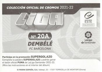 2021-22 Panini LaLiga Santander Este Stickers #20A Dembélé Back