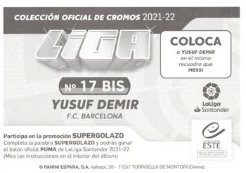 2021-22 Panini LaLiga Santander Este Stickers #17 BIS Yusuf Demir Back