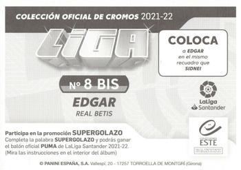 2021-22 Panini LaLiga Santander Este Stickers #8 BIS Edgar Gonzalez Back