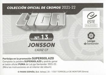2021-22 Panini LaLiga Santander Este Stickers #13 Jens Jonsson Back