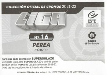 2021-22 Panini LaLiga Santander Este Stickers #16 Alberto Perea Back