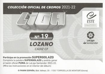 2021-22 Panini LaLiga Santander Este Stickers #19 Anthony Lozano Back