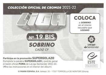 2021-22 Panini LaLiga Santander Este Stickers #19 BIS Ruben Sobrino Back