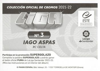 2021-22 Panini LaLiga Santander Este Stickers #3 Iago Aspas Back