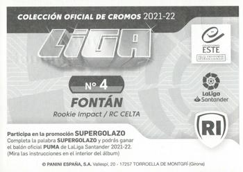 2021-22 Panini LaLiga Santander Este Stickers #4 José Fontán Back