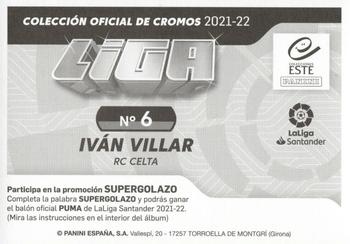 2021-22 Panini LaLiga Santander Este Stickers #6 Iván Villar Back
