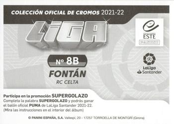 2021-22 Panini LaLiga Santander Este Stickers #8B José Fontán Back