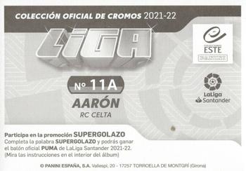 2021-22 Panini LaLiga Santander Este Stickers #11A Aarón Martin Back