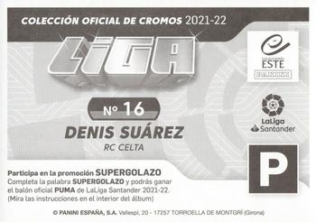 2021-22 Panini LaLiga Santander Este Stickers #16 Denis Suárez Back