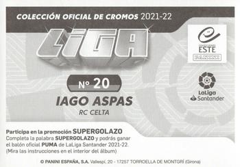 2021-22 Panini LaLiga Santander Este Stickers #20 Iago Aspas Back