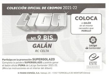 2021-22 Panini LaLiga Santander Este Stickers #9 BIS Javier Galán Back