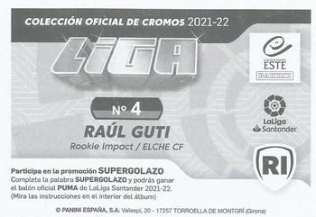 2021-22 Panini LaLiga Santander Este Stickers #4 Raúl Guti Back