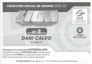 2021-22 Panini LaLiga Santander Este Stickers #8 Dani Calvo Back