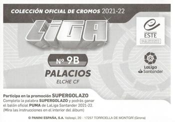 2021-22 Panini LaLiga Santander Este Stickers #9B Helibelton Palacios Back