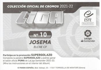 2021-22 Panini LaLiga Santander Este Stickers #10 Josema Back