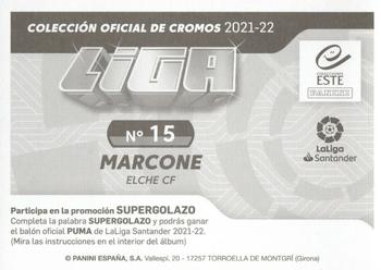 2021-22 Panini LaLiga Santander Este Stickers #15 Iván Marcone Back