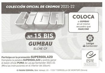 2021-22 Panini LaLiga Santander Este Stickers #15 BIS Gumbau Back