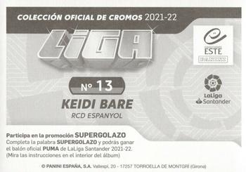 2021-22 Panini LaLiga Santander Este Stickers #13 Keidi Bare Back