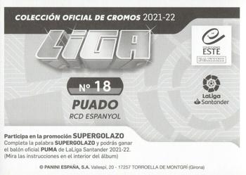 2021-22 Panini LaLiga Santander Este Stickers #18 Javier Puado Back