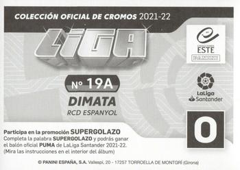 2021-22 Panini LaLiga Santander Este Stickers #19A Landry Dimata Back