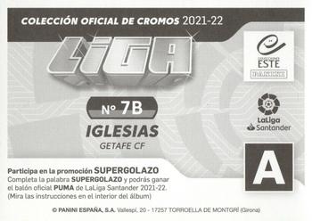 2021-22 Panini LaLiga Santander Este Stickers #7B Juan Iglesias Back