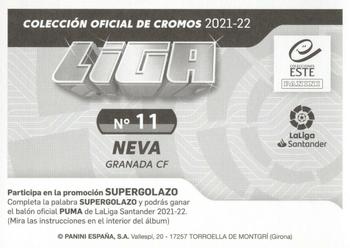 2021-22 Panini LaLiga Santander Este Stickers #11 Neva Back