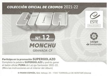 2021-22 Panini LaLiga Santander Este Stickers #12 Monchu Back