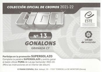 2021-22 Panini LaLiga Santander Este Stickers #13 Gonalons Back