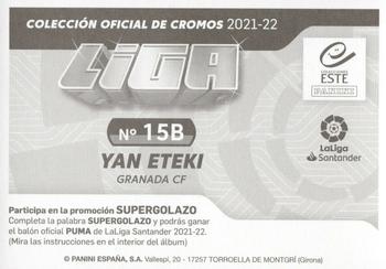 2021-22 Panini LaLiga Santander Este Stickers #15B Yan Eteki Back