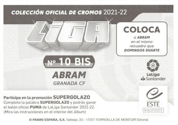 2021-22 Panini LaLiga Santander Este Stickers #10 BIS Abram Back