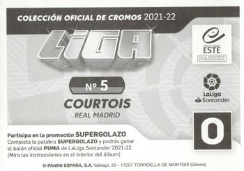 2021-22 Panini LaLiga Santander Este Stickers #5 Courtois Back