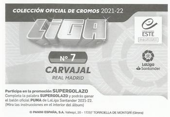 2021-22 Panini LaLiga Santander Este Stickers #7 Dani Carvajal Back