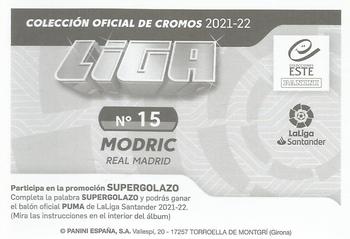 2021-22 Panini LaLiga Santander Este Stickers #15 Luka Modric Back