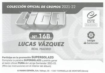 2021-22 Panini LaLiga Santander Este Stickers #16B Lucas Vázquez Back