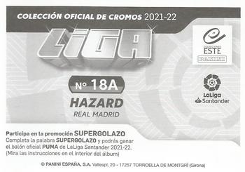 2021-22 Panini LaLiga Santander Este Stickers #18A Eden Hazard Back