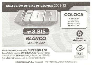 2021-22 Panini LaLiga Santander Este Stickers #8 BIS Antonio Blanco Back