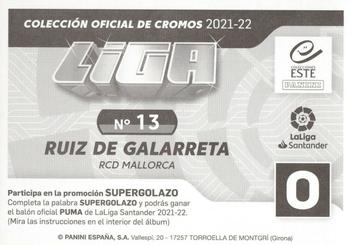 2021-22 Panini LaLiga Santander Este Stickers #13 Ruiz de Galarreta Back
