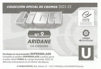 2021-22 Panini LaLiga Santander Este Stickers #9 Aridane Back
