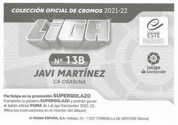 2021-22 Panini LaLiga Santander Este Stickers #13B Javi Martínez Back