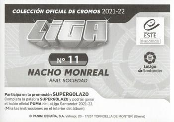 2021-22 Panini LaLiga Santander Este Stickers #11 Nacho Monreal Back