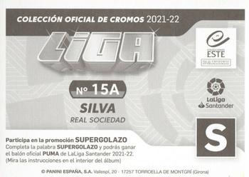 2021-22 Panini LaLiga Santander Este Stickers #15A David Silva Back