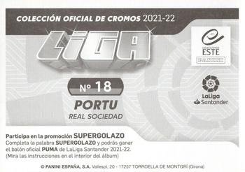 2021-22 Panini LaLiga Santander Este Stickers #18 Portu Back