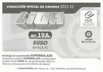 2021-22 Panini LaLiga Santander Este Stickers #19A Suso Back