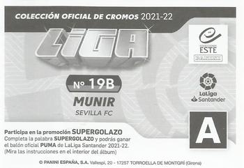 2021-22 Panini LaLiga Santander Este Stickers #19B Munir Back