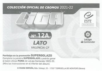 2021-22 Panini LaLiga Santander Este Stickers #12A Lato Back