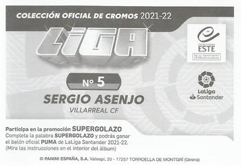 2021-22 Panini LaLiga Santander Este Stickers #5 Sergio Asenjo Back