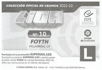 2021-22 Panini LaLiga Santander Este Stickers #10 Juan Foyth Back
