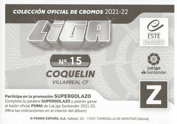 2021-22 Panini LaLiga Santander Este Stickers #15 Francis Coquelin Back