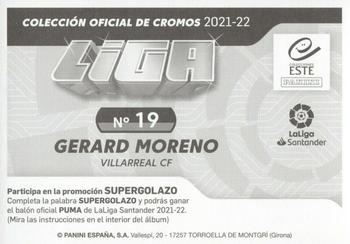 2021-22 Panini LaLiga Santander Este Stickers #19 Gerard Moreno Back