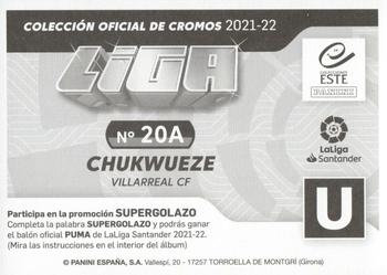 2021-22 Panini LaLiga Santander Este Stickers #20A Chukwueze Back